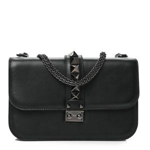 Valentino Garavani Glam Lock Noir Shoulder Bag